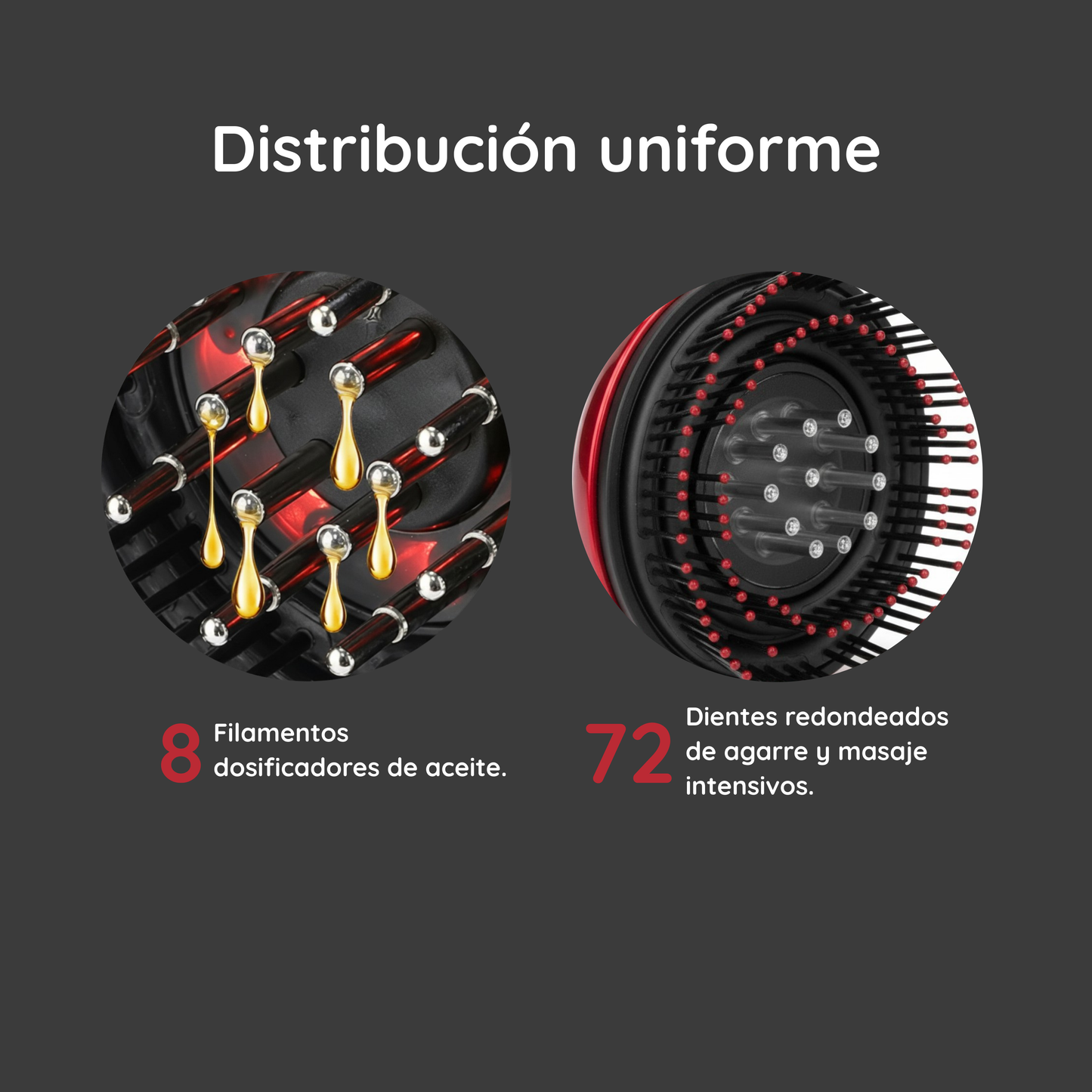 Cepillo masajeador capilar